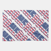 Hero American Flag Stars Stripes Red Blue Theedoek (Horizontaal)
