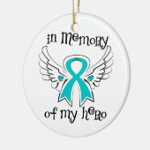 Hero Angel Wings Ovarian Cancer Keramisch Ornament (Links)