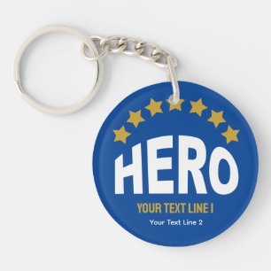 Hero award met gouden sterren en elke tekst sleutelhanger