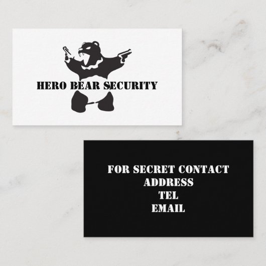 Hero Beer Security Visitekaartje (Voorkant / Achterkant)