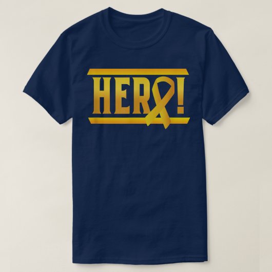 Hero. - Bewustmaking van kinderkanker met lint T-shirt (Design voorkant)