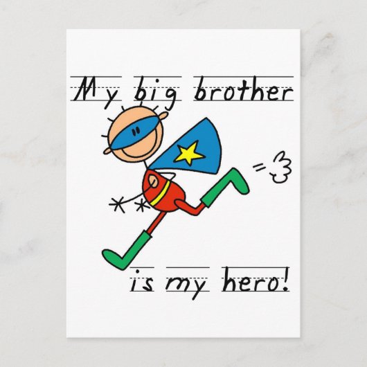Hero Big Brother Tshirts en Gifts Briefkaart (Voorkant)