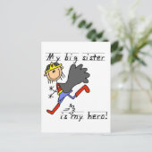 Hero Big Sister Tshirts en Gifts Briefkaart (Staand voorkant)