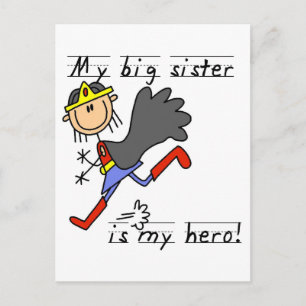 Hero Big Sister Tshirts en Gifts Briefkaart