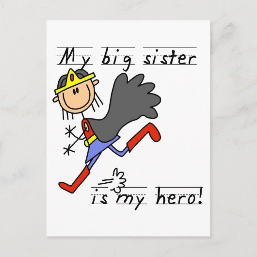 Hero Big Sister Tshirts en Gifts Briefkaart (Voorkant)