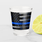 HERO Blue Thin Line Shot glass Shot Glas (Voorkant)