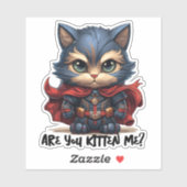 Hero Cat - "Ben je kitten mij?" Sticker (Vel)