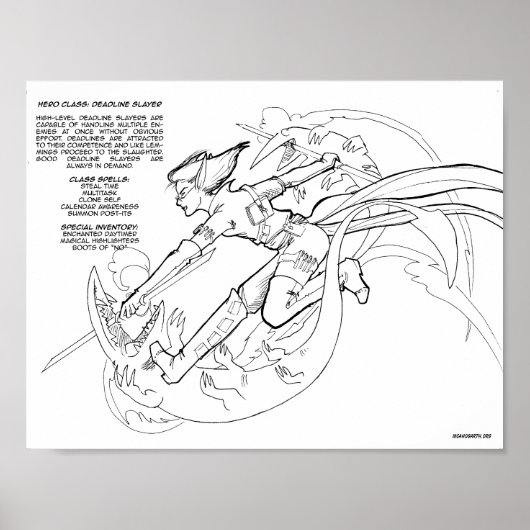 Hero Class - Deadline Slayer Poster (Voorkant)