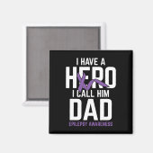 Hero Dad Epilepsie Bewustzijn Epilepsie Pati Magneet (Voorkant / Achterkant)