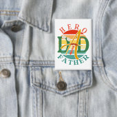 Hero Dad Fath Sunset Stropdas, snor en zonnebril Button (Insitu)