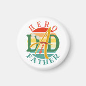 Hero Dad Fath Sunset Stropdas, snor en zonnebril Magneet (Voorkant)