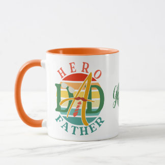 Hero Dad Fath Sunset Stropdas, snor en zonnebril Mok