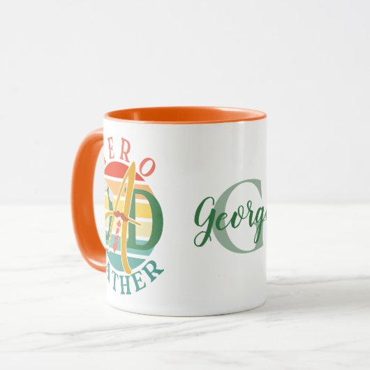 Hero Dad Fath Sunset Stropdas, snor en zonnebril Mok (Voorkant links)