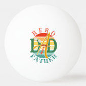 Hero Dad Fath Sunset Stropdas, snor en zonnebril Pingpongbal (Voorkant)