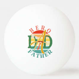 Hero Dad Fath Sunset Stropdas, snor en zonnebril Pingpongbal