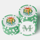 Hero Dad Fath Sunset Stropdas, snor en zonnebril Poker Chips (Opstapeling)