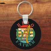 Hero Dad Fath Sunset Stropdas, snor en zonnebril Sleutelhanger (Voorkant)