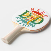 Hero Dad Fath Sunset Stropdas, snor en zonnebril Tafeltennisbatje (Voorkant Gekanteld)