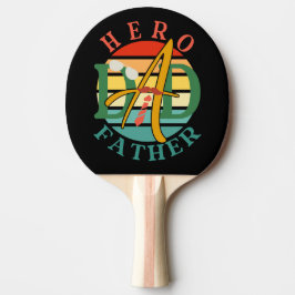 Hero Dad Fath Sunset Stropdas, snor en zonnebril Tafeltennisbatje