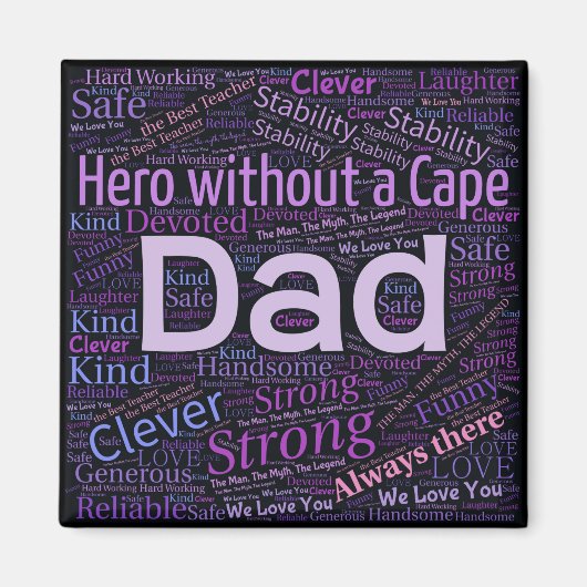Hero Dad Magneet (Voorkant)