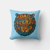 Hero Dad Tijger Typografie Kussen (Voorkant)