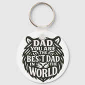 Hero Dad Tijger Typografie Sleutelhanger (Voorkant)