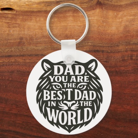Hero Dad Tijger Typografie Sleutelhanger (Achterkant)