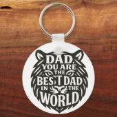 Hero Dad Tijger Typografie Sleutelhanger (Voorkant)