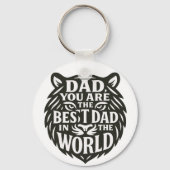 Hero Dad Tijger Typografie Sleutelhanger (Achterkant)