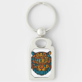 Hero Dad Tijger Typografie Sleutelhanger