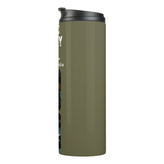 Hero Daddy Father`s Day 2 Photo Collage Thermosbeker (Geroteerd rechts)