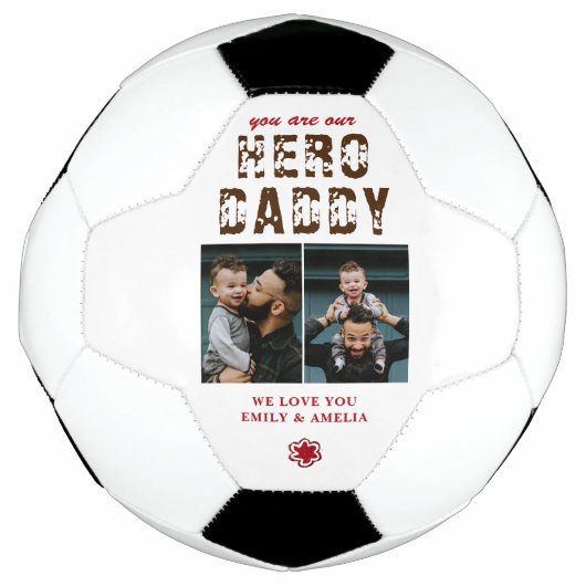Hero Daddy Vaderdag 2 Foto Collage Voetbal (Voorkant)