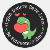 Hero Donor Organ Donor Awareness Ronde Sticker (Voorkant)