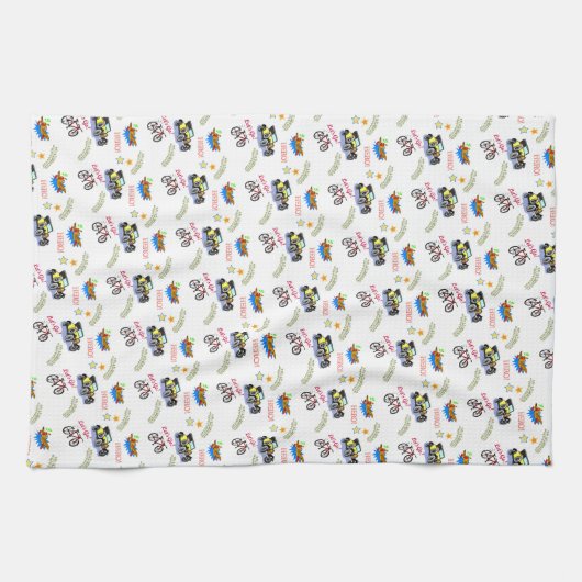 Hero Fiets Auto Vliegtuig Keuken Handdoek (Horizontaal)