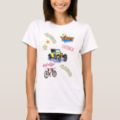 Hero Fiets Auto Vliegtuig T-shirt (Voorkant)