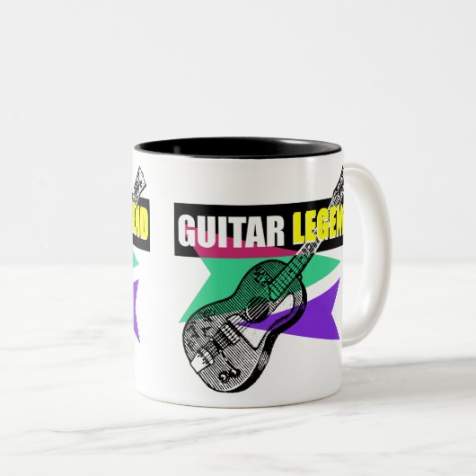 Hero Guitar Legend Retro  Illustratie Mok (Voorkant rechts)