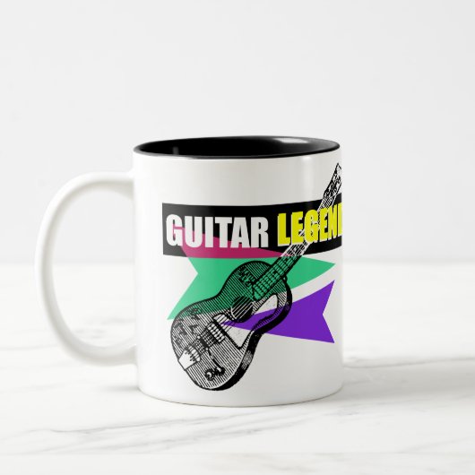 Hero Guitar Legend Retro  Illustratie Mok (Links)