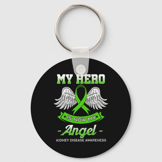 Hero is nu mijn Angel Kidney Disease Transplantati Sleutelhanger (Voorkant)
