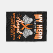 Hero is nu mijn engel multiple sclerose glial litt fleece deken (Voorkant (Horizontaal))