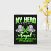 Hero is nu mijn engel nierziekte groen lint G Kaart (Gele Bloem)