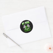 Hero is nu mijn engel nierziekte groen lint G Ronde Sticker (Envelop)