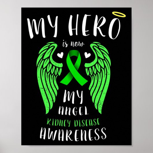 Hero is nu mijn engel - nierziekte herinnering poster (Voorkant)