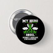 Hero is nu mijn engel nierziekte wolken groen R Ronde Button 5,7 Cm (Voorkant /achterkant)