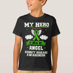 Hero is nu mijn engel nierziekte wolken groen R T-shirt