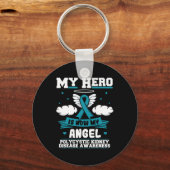 Hero is nu mijn engel polycysteuze nierziekte oorl sleutelhanger (Voorkant)