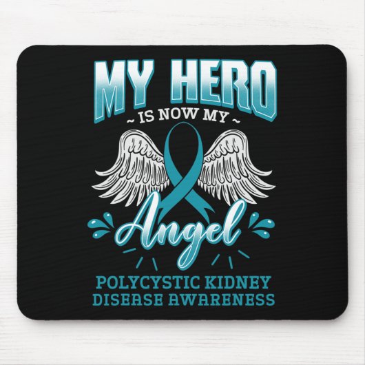 Hero is nu mijn engel polycysteuze nierziekte weg muismat (Voorkant)