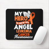 Hero is nu mijn engel steun leukemie kanker bewust muismat (Met muis)