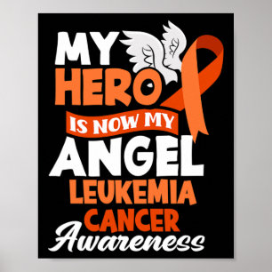 Hero is nu mijn engel steun leukemie kanker bewust poster
