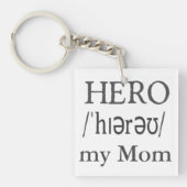 Hero Mijn Mam Gepersonaliseerde Acryl Sleutelhange Sleutelhanger (voorkant)