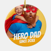 Hero Pap sinds 20XX Modern Cool Simple Keramisch Ornament (Achterkant)